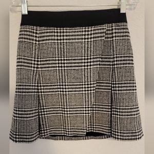 Alice and Olivia Black Plaid Skater Skirt 6